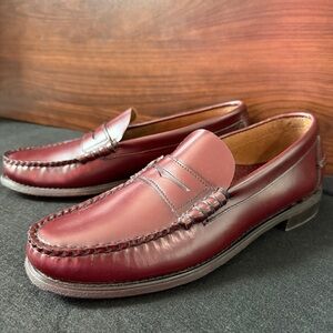 Sebago Penny Loafers Classic Dan Men’s Wine Burgundy Size 9.5 B Made in USA